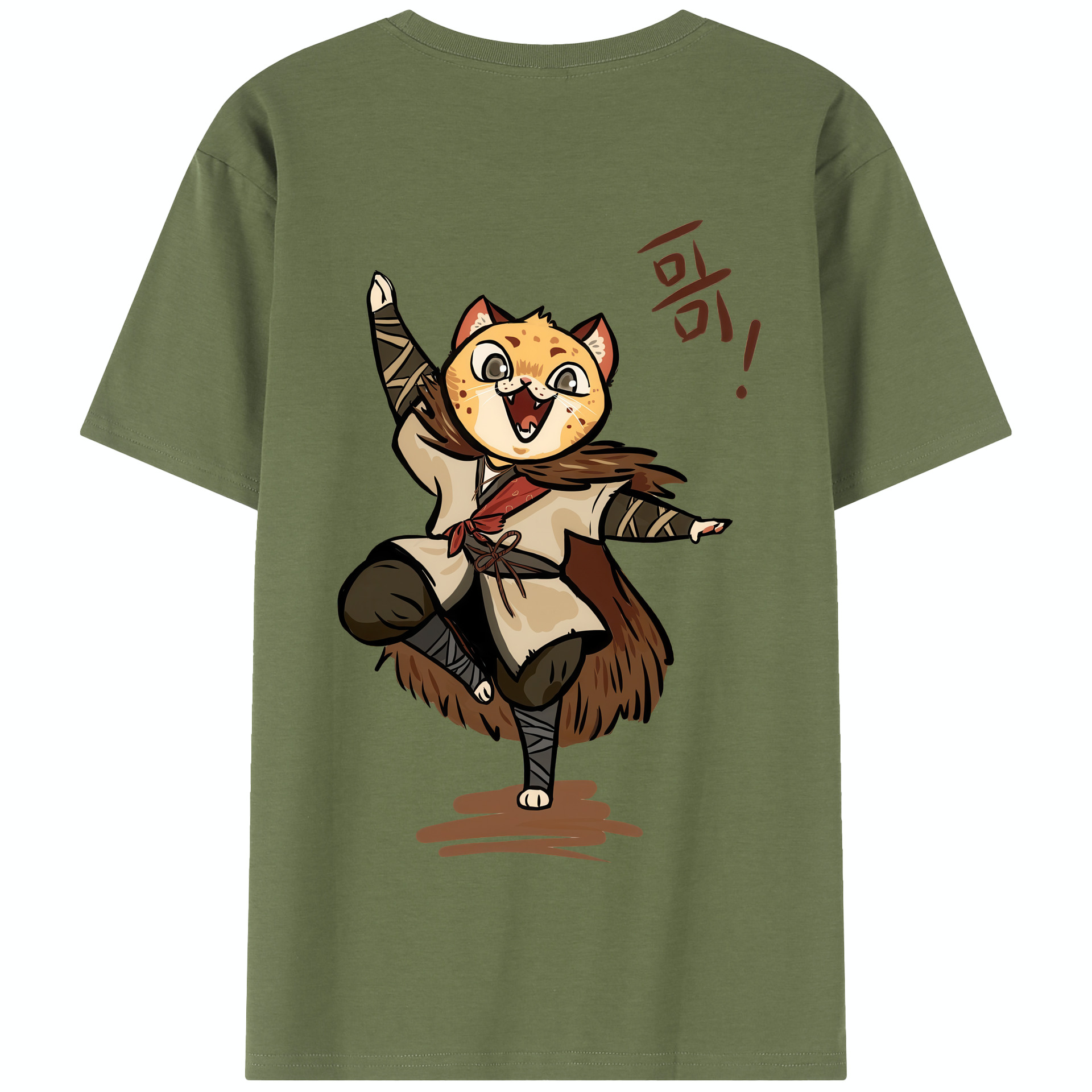 （画像用） Ne Zha 2 ナタ 魔童の大暴れ 綿100％半袖Tシャツ（背面プリント）